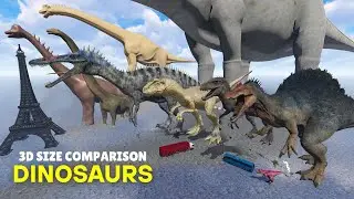 Biggest Land Animals Vs Dinosaurs 3D Size Comparison || Dinosaurs 3D Size Comparison: Land, Sea, Air