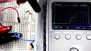 Light dependent resistor LDR voltage divider demonstration