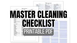 Master Cleaning Checklist Printable (PDF)