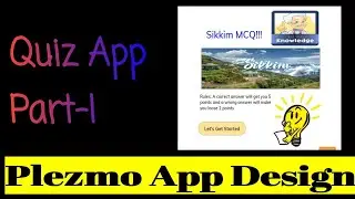 Designing the Main Screen of An Quiz App|| Plezmo Academy
