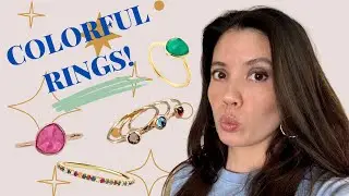 MID PRICED RING COLLECTION | stacking gemstone rings | statement gold rings | colorful jewelry