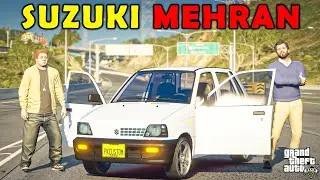 SUZUKI MEHRAN SPEEDTEST,CRASHTEST | MICHAEL AND JIMMY | GTA 5 | CAR REVIEW #9 | URDU |