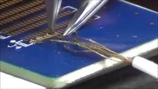 Micro Weld 4mil Coated Platinum Iridium Wire to PCB Pad - Sunstone DCD Welder / Parallel Head