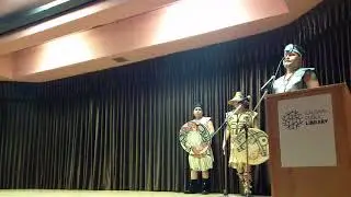 The Git Hayetsk Dancers @ the Central #Calgary Public Library via Calgary Creation Lodge 2018-04-15
