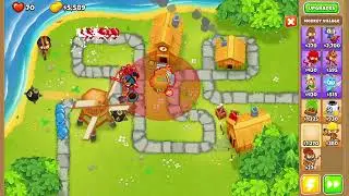 Bloons Tower Defense 6 - From the Start - Town Center Half Cash [80]
