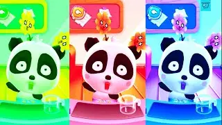 Talking Baby Panda - Funny Movement Colors - Gameplay Mobile Part-1 - Kids Cartoon - Babybus Games