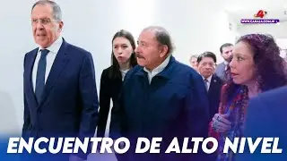Presidente Daniel Ortega y Compañera Rosario Murillo se reúnen con Canciller de Rusia