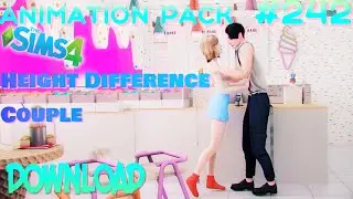 Animation Sovushka PACK 242 DOWNLOAD SIMS 4 Couple HEIGHT DIFFERENCE Romantic Talk Flirty Hug Love