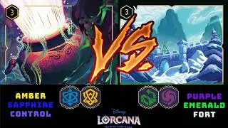 SET 11 | BLELLOW CONTROL VERSUS PURPLE EMERALD FORT | Episode 13 | Club Lorcana Versus Series