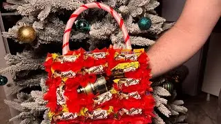 A great DIY gift made from candy and a bottle