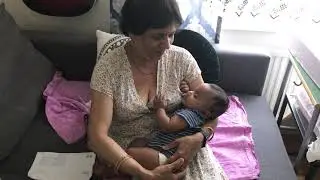 IMG 3204 Aryan Sharma Grand son of Aruna Sharma Sleeps in her lap, Uppsala Home, Sweden Jul 13, 2021