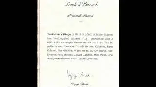 Jaykishan Hingu - Limca Book of Records