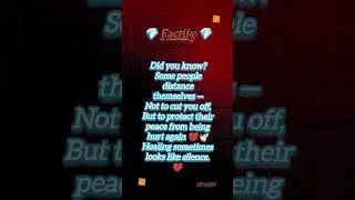 Some distance is for peace, not revenge 💔#didyouknow #factify #healing #ytshorts #relatable