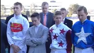 National Jockeys Celebration Day. Rosehill 2 August 2014. Minute Silence & Blessing of the Track