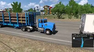 Delivering 45,000 Pounds of Logs form Eureka CA to Lakeview OR in American Truck Simulator!