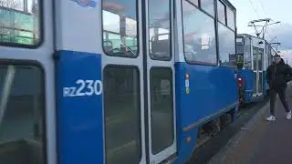 Poland, Kraków, tram 52 ride from Kamps UJ to Starowiślna