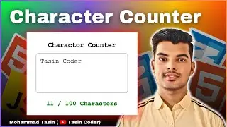 Character Counter App using HTML, CSS & JavaScript | Live Character Count | Frontend Project