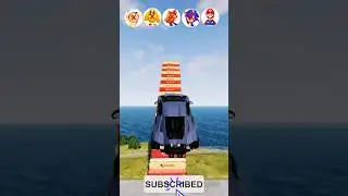 Help Mario Conquer The Ultimate Car Jump Challenge! 💥🚀 #shorts #gaming #beamngdrive