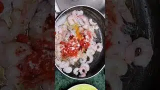 Ghar ka Jhinga fry Masala Prawns Home Made | street food #shorts #streetfood #prawns  #prawnsfry