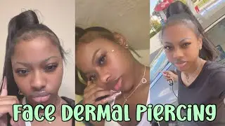 Come With Me To Get A Face Micro Dermal Piercing 💗