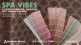 Bathroom Makeover by Justina Blakeney featuring Aura Bath & Spa Paint by Benjamin Moore