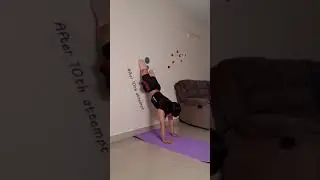 Amputee Fitness Instructor Does Handstand Against Wall After Multiple Attempts - 1208304-1