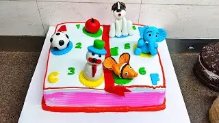How To Make Book Cake Design/Buy Alphabet Book Cake Design/ABCD Book Cake Design For Birthday 