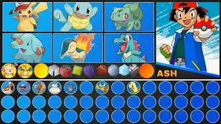 Ash all Pokemon's gen 1 to gen 8 Kanto to galar