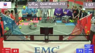 VEX Worlds 2016 - VRC High School - Engineering - Qual 213 (7001D 9282) 56 vs 295 (400X 288A)