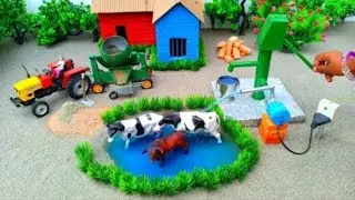 dyi mini tractor house making with bricksscience project | rc tractor |@wakilblogs9610