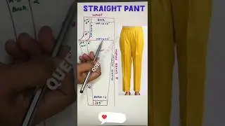 😍straight pant✨for sewing beginners &hearts;️ @queensfashion1116 #dress #fashion #trending #reels