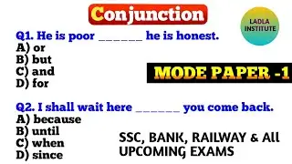Conjunction Practice Test (1) | Conjunction for All Competitive Exams 