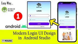 Login Page UI Design in Android Studio - Part 01 | Mouse Studio