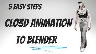 CLO3D Animation to Blender |5 easy steps| CLO3D tutorial