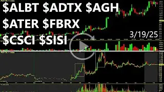 $ALBT $ADTX $AGH $ATER $FBRX $CSCI $SISI Top Stocks Replay & Review