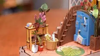 Robotime Rolife Gardenhouse Book Nook DIY Dollhouse Bookend Model