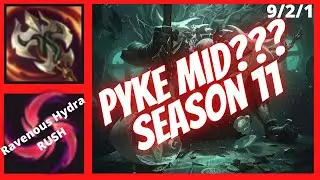 How To Play Pyke Mid Lane Season 11 Using Ravenous Hydra Rush method (SECRET BUILD)