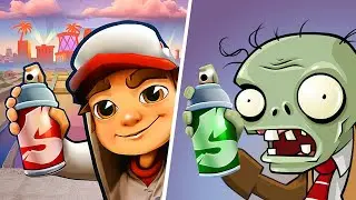 Subway Surfers VS PVZ Zombie Subway Surf, Subway Surfers Cartoon Game, Gameplay Adventure Subway Run