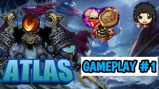ATLAS GAMEPLAY #1 - TANK USING SUPPORT EMBLEM + EXECUTE BATTLE SPELL || MOBILELEGENDS ID