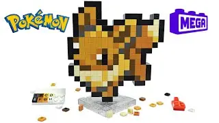Building MEGA Pokemon Eevee Pixel Art - LEGO Pokemon Speed Build