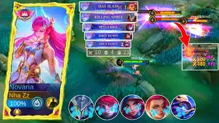 NOVARIA ONE SHOT DOUBLE KILL!😱 NOVARIA  SKY PIERCER BUILD IS BACK 2025 | MOBILE LEGENDS