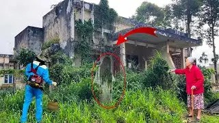 Ghost Girl in White Appears During Abandoned House Cleanup – Elderly Woman Screams in Fear! 👻😱
