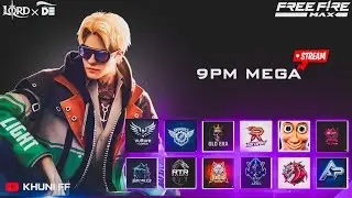 Free Fire Tournament :- 9pm Mega live