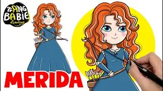 How to draw Merida Princess in Brave | Disney Princess