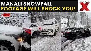 Manali Snowfall Videos LIVE | Winter Chaos In Manali! Viral Video Shows Car Sliding On Ice