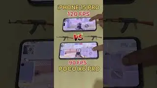 iPHONE 15 PRO 120FPS🔥Vs POCO X6 PRO 90FPS😈-PUBG poco x6 pro 512gb🥵
