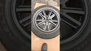 Peel coat gloss black on wheels