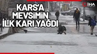 Kars'a Mevsimin İlk Karı Yağdı