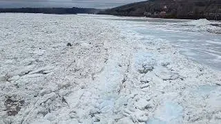 Big Ice Jam lets go Saint John River,NB,Woodstock.The Power of Ice.March 2025
