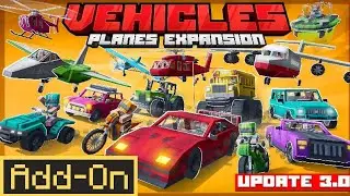 (Демонстрация дополнений для Minecraft) Дополнение Vehicles 3.0 от Dalibu Studios (ремейк)
